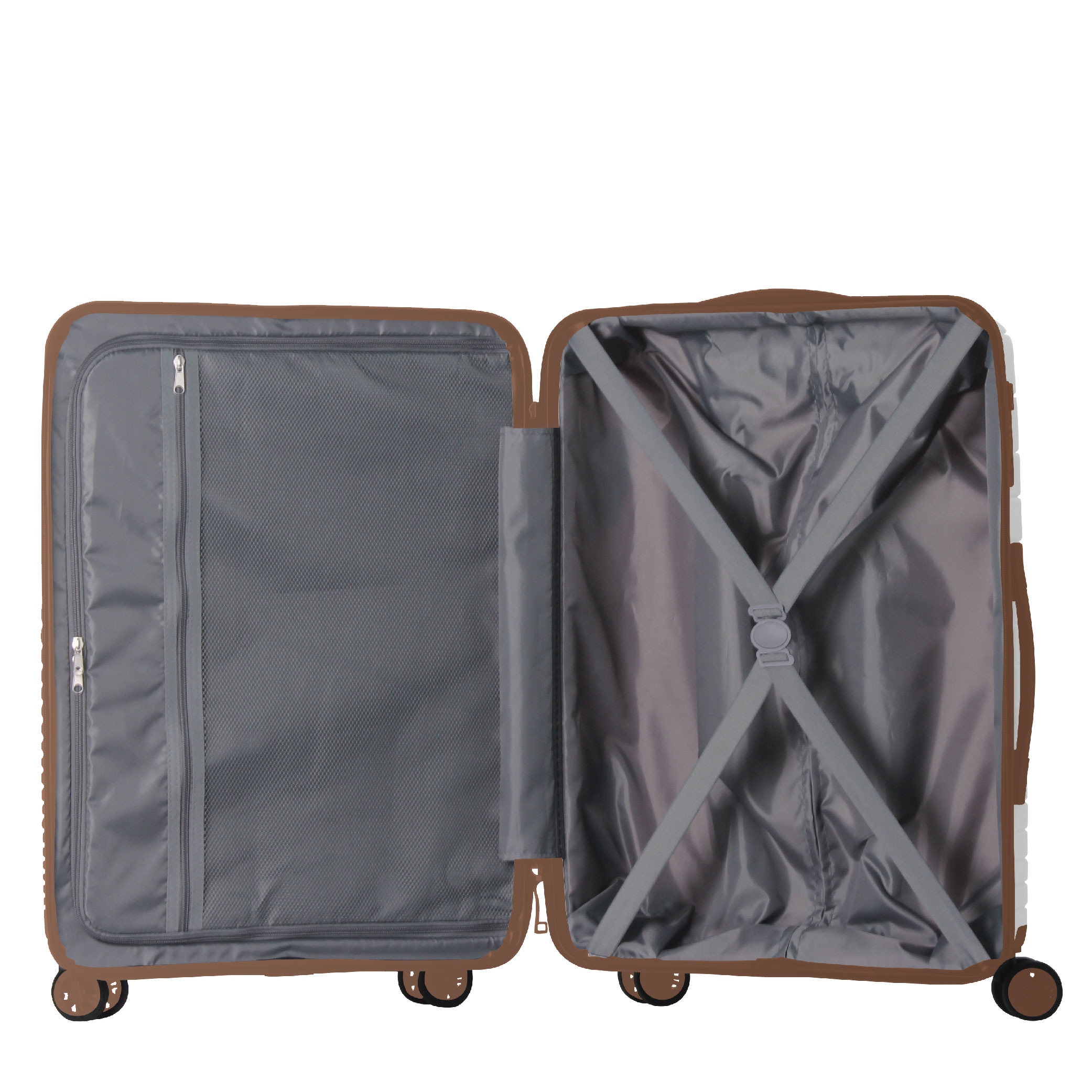 Luggage Set 3 Piece, PP Hardshell Carry On Suitcase With Spinner Wheels & TSA Lock, Lightweight Suitcases For Business, Trip, (20"/24"/28"), White_voghion.com